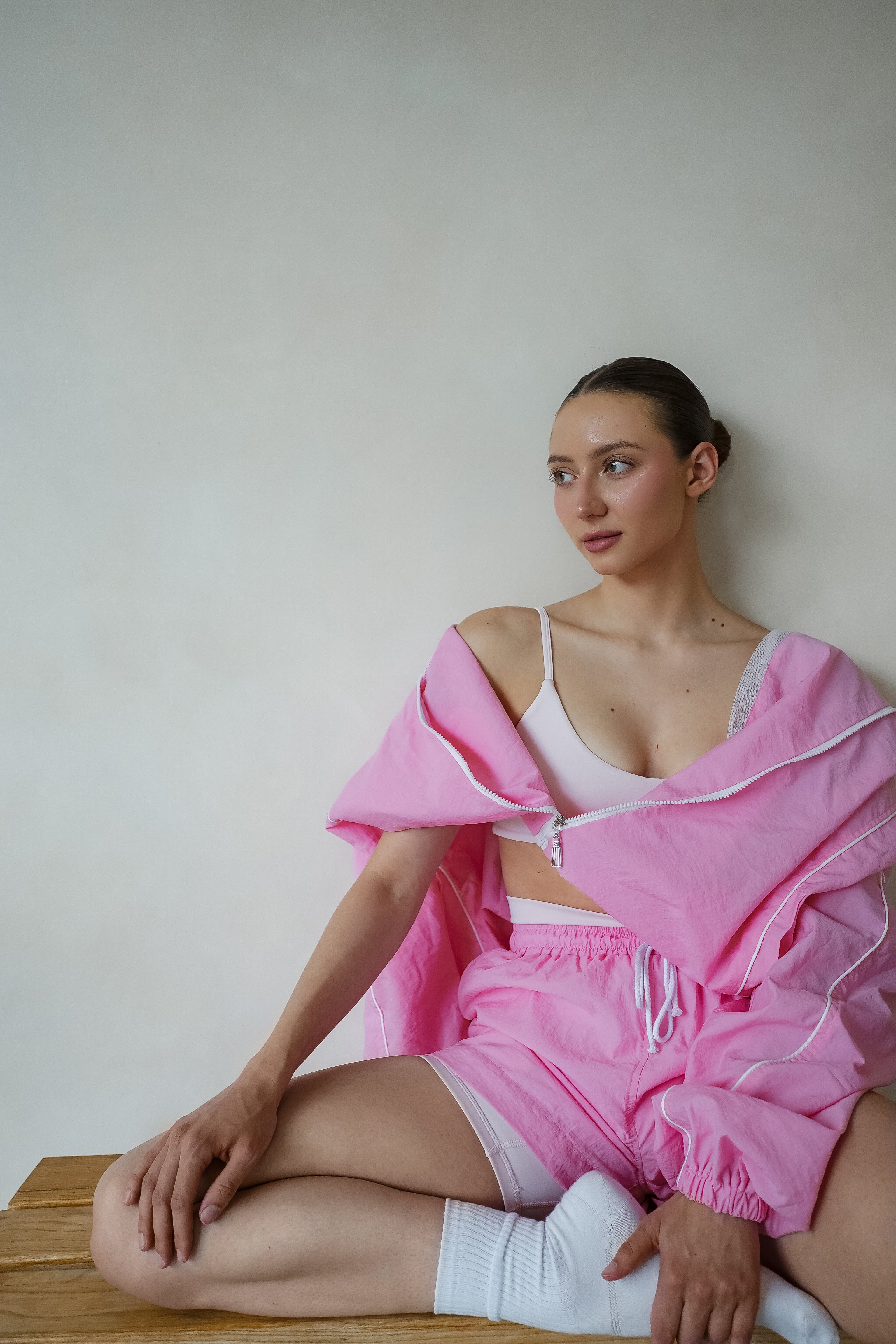 Oversized Athleisure Jacket Pink