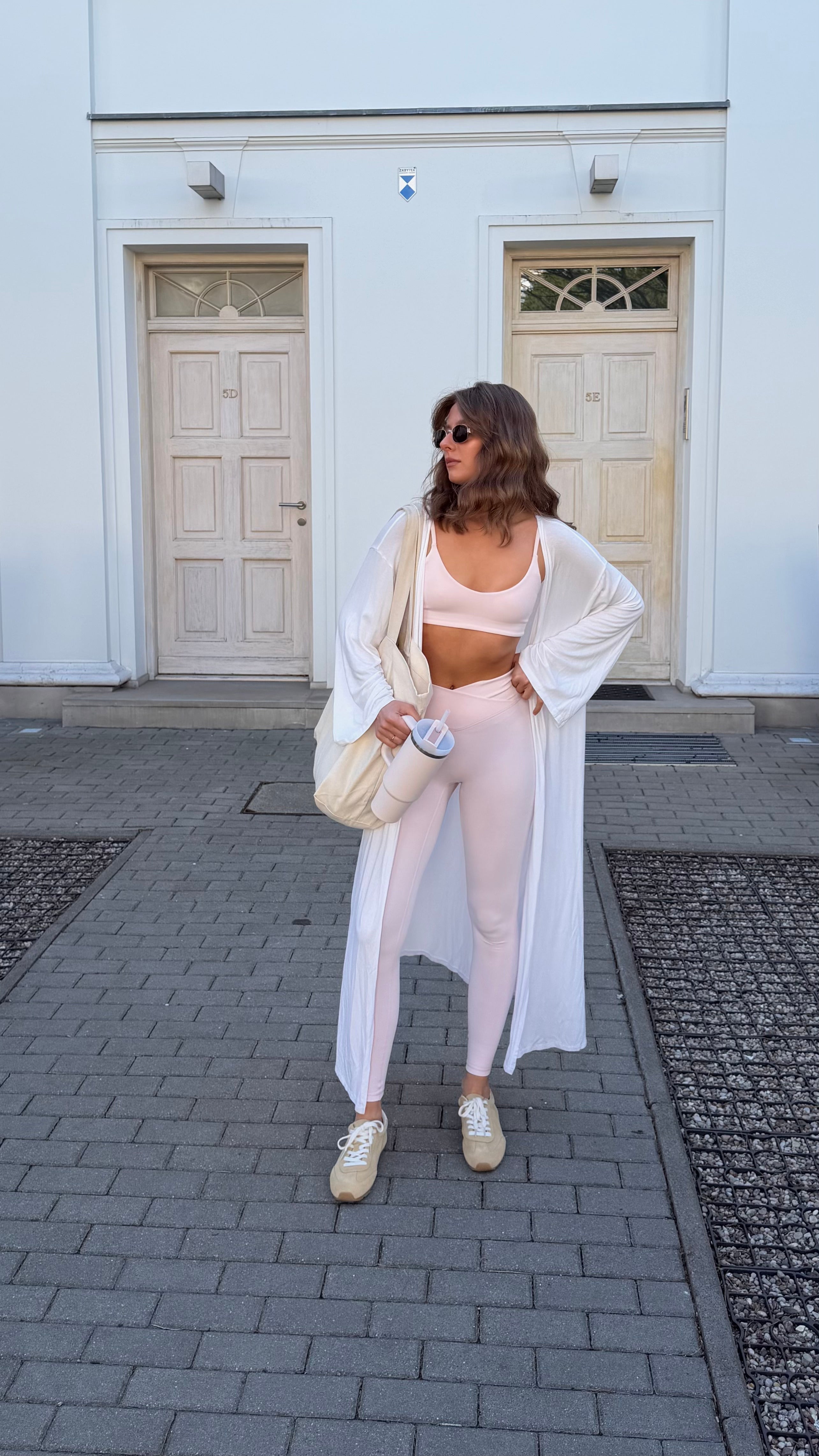 Leggings V-Waist marble pink