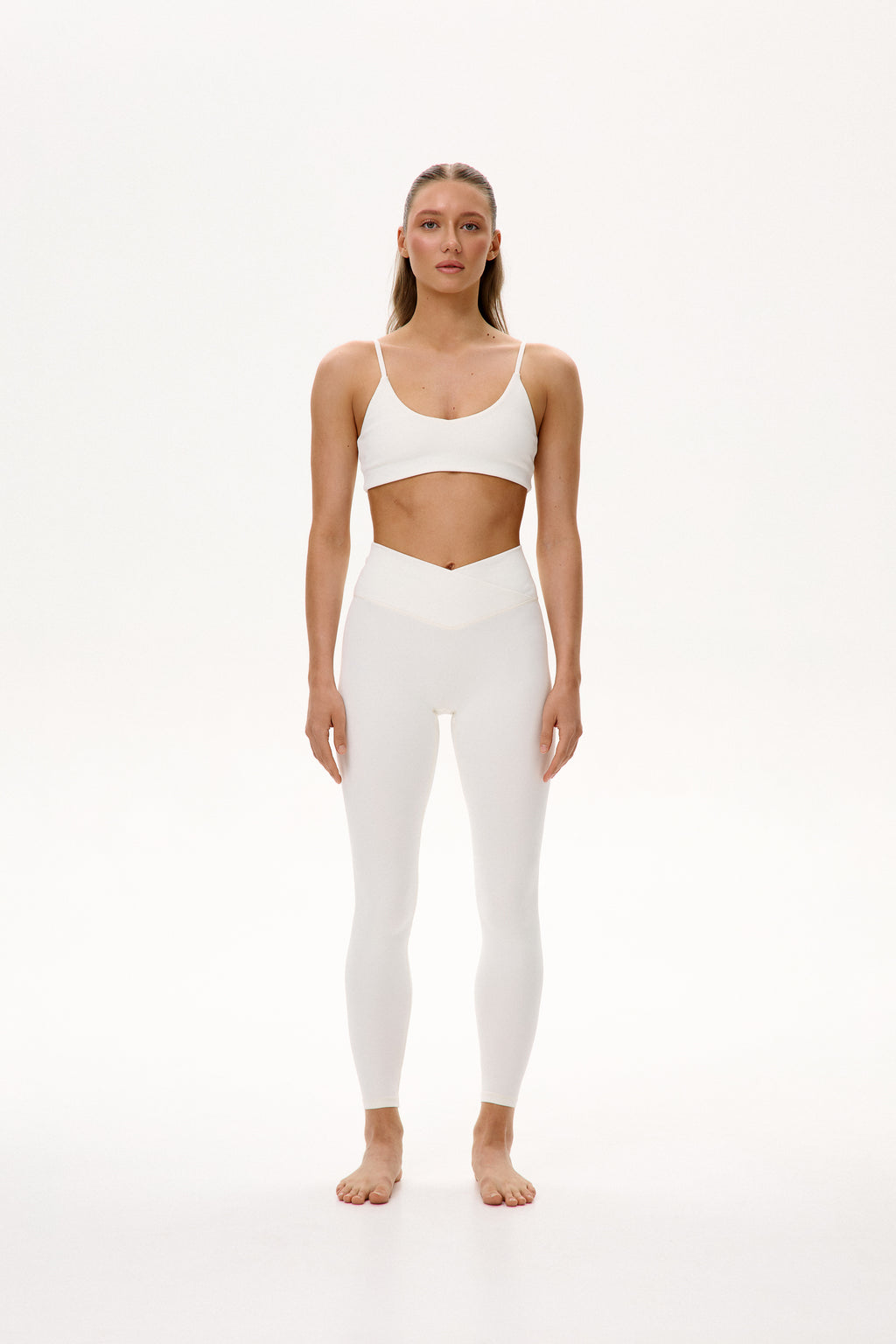 Leggings V-Waist creamy white