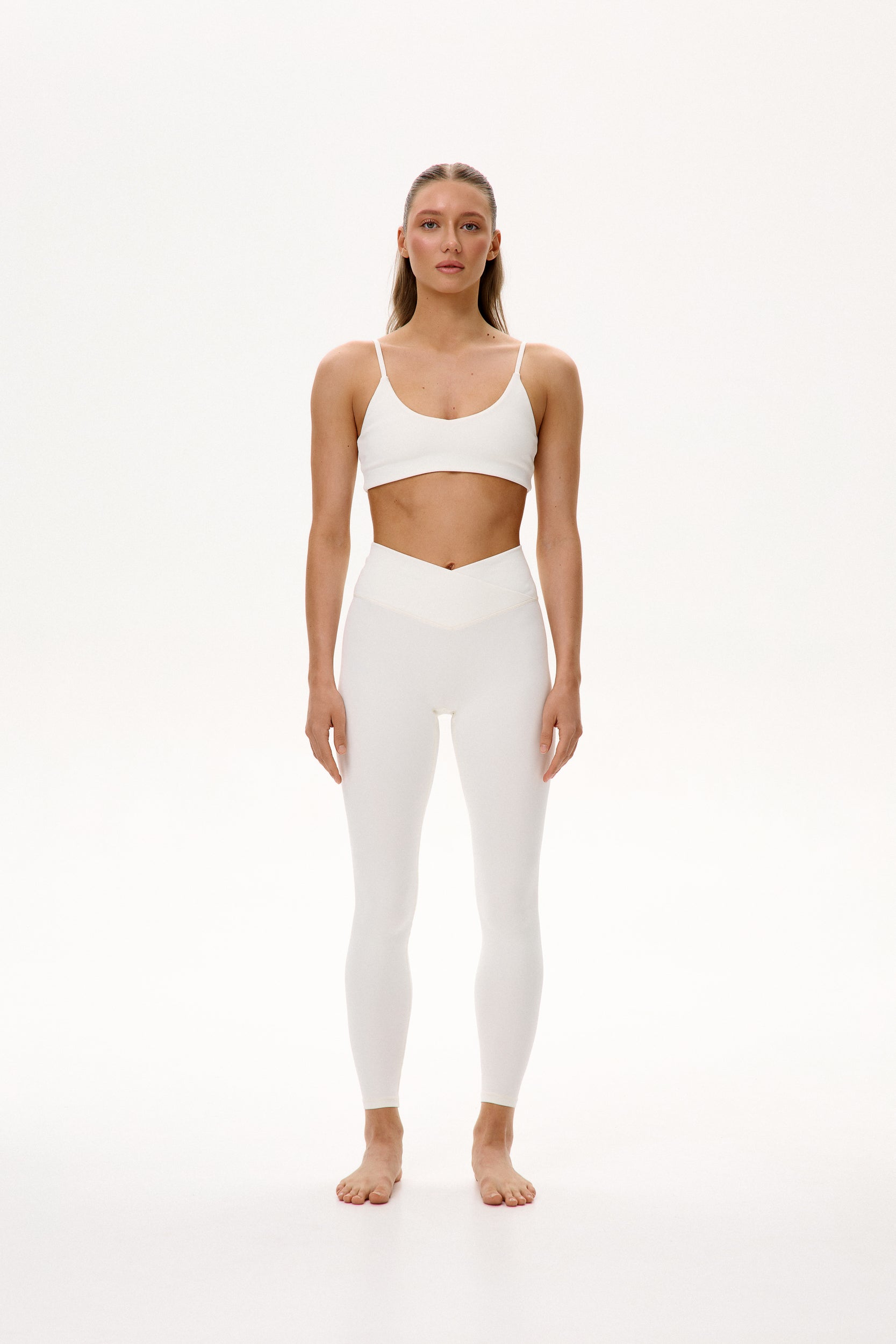Leggings V-Waist creamy white
