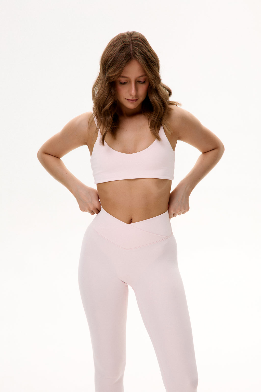 Leggings V-Waist marble pink