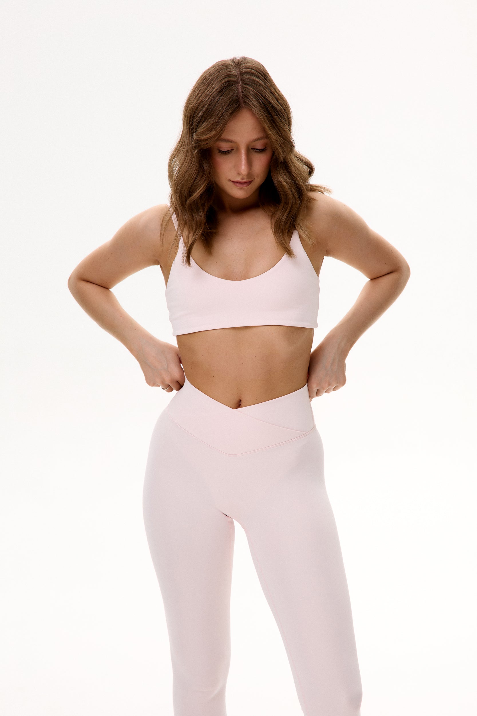 Leggings V-Waist marble pink