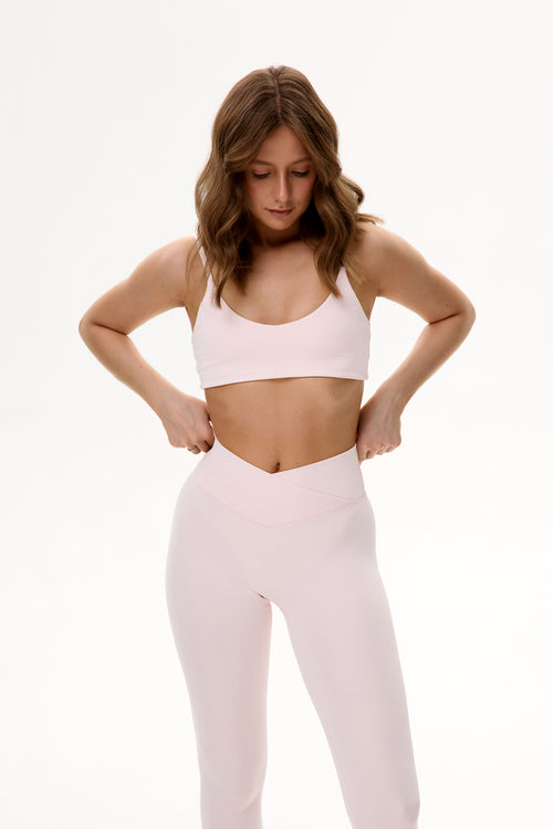 Leggings V-Waist marble pink